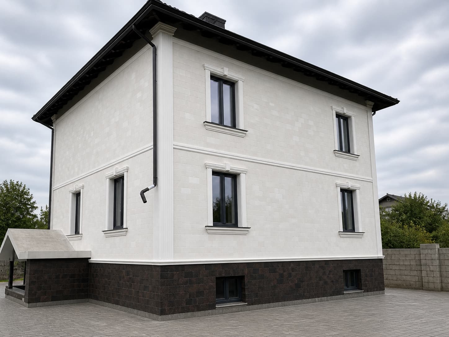 Gresie flexibilă pentru fațada - casă privată in Balti — 1