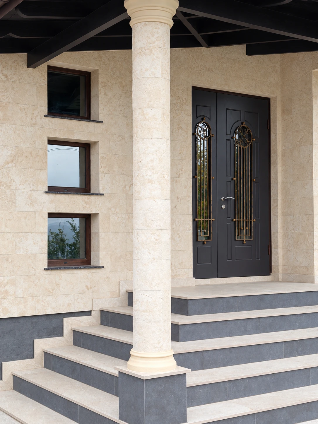 Piatră flexibilă — casă privată cu fațadă luminoasă — 9
