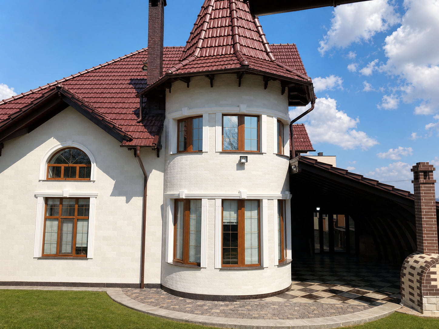 Casa privată pe Telecentre - fațada din faianță flexibilă — 1